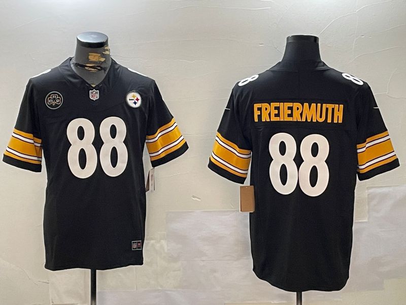 Men Pittsburgh Steelers #88 Freiermuth Black 2024 Nike Limited NFL Jersey style 6->youth mlb jersey->Youth Jersey